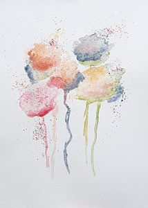 Bloemen aquarel van Bianca ter Riet