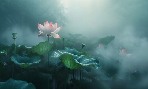 Summer flowers in the twilight