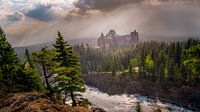 Schloss mit Wasserfall von Dennis Werkman Miniaturansicht