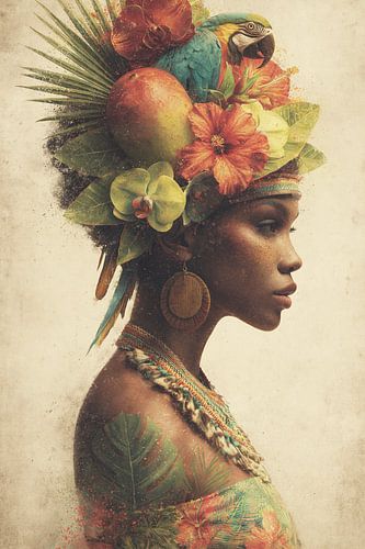 Tropical Queen – Exotic Floral Portrait