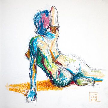 sitting woman by Ron van Vliet