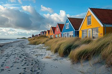 Strandhuisjes in Domburg van PixelPrestige