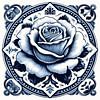 Rose bleue de Delft sur Art Studio RNLD