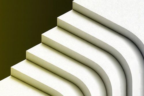 Abstracte witte trap naar succes