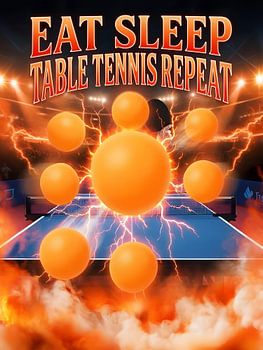 EAT SLEEP PING PONG REPEAT Poster