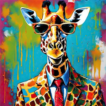 Peinture de la girafe 04.61 sur Blikvanger Schilderijen