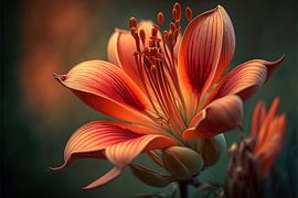 Amaryllis in Close-Up - Macro Kunstwerk van Surreal Media