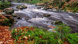 Stroomversnelling La Hoegne Ardennen van Jan Budding