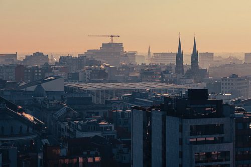 Skyline d'Anvers - Silhouettes au lever du soleil II