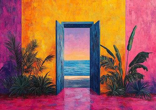 Matisse inspired Mediterranean Sea View Sea Fauvism