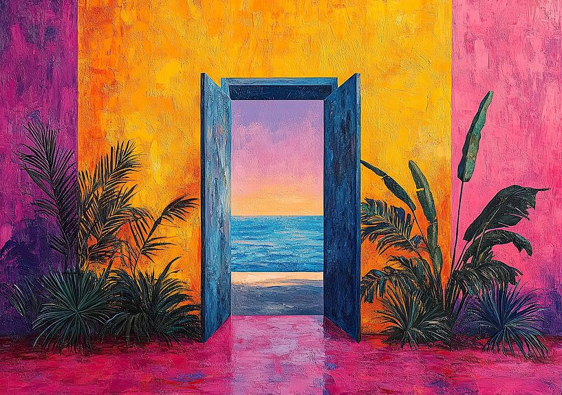 Matisse inspired Mediterranean Sea View Sea Fauvism by Niklas Maximilian