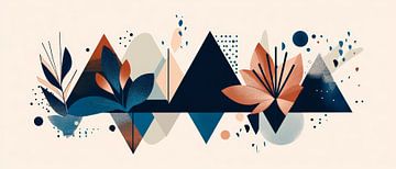 Florale Geometrie in sanften Erdtönen von Poster Art Shop