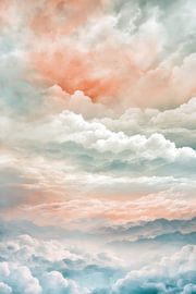 Pfirsich und Aqua – Traumwolken von Matthias Hauser