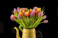 Colourful Bouquet of Tulips in a Yellow Enamel Pot by Photo Art Thomas Klee thumbnail