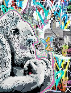 Pop Art Tableau Toile Kong King Contemporain Art Moderne Streetart Graffiti Berlin GAlerie sur Julie_Moon_POP_ART