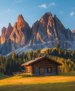 Landschaft im goldenen Schein