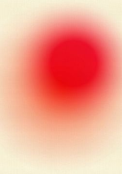 Retro jaren 70 neon kunst. Abstract kleurverloop in rood en wit van Dina Dankers