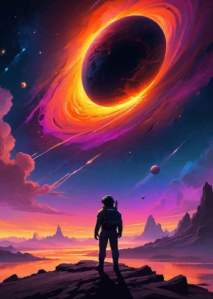 Weltraum-Astronaut mit Cosmic Galaxy 3 von MIROKKU