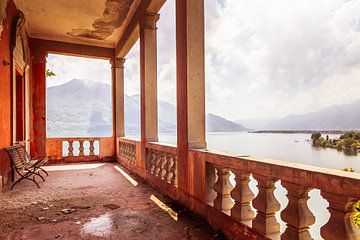 Prachtig nostalgisch uitzicht op Lago Maggiore van Truus Nijland