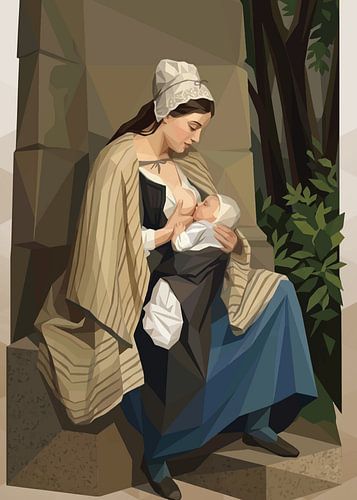 Jeune mère allaitante