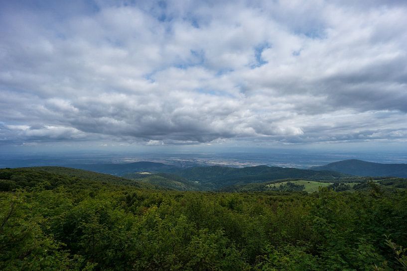 France - Scenic view above trees and mountains of vosges from grand ballon by adventure-photos