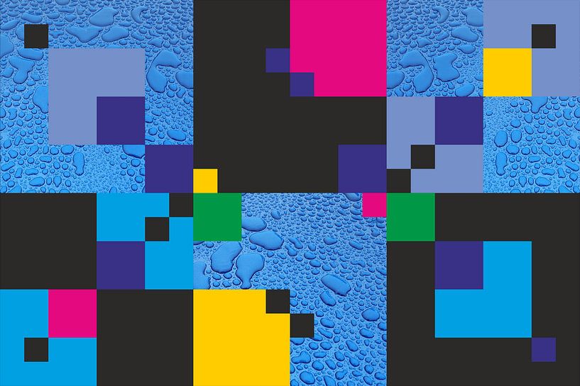 gouttes d'eau capturées en couleur par Peter JM Visser