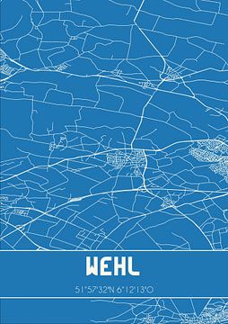 Blauwdruk | Landkaart | Wehl (Gelderland) van Rezona