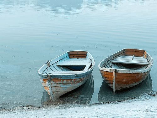 A gentle ripple of azure blue waves