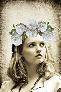 Dreamy white rose by DigitalArtForYou