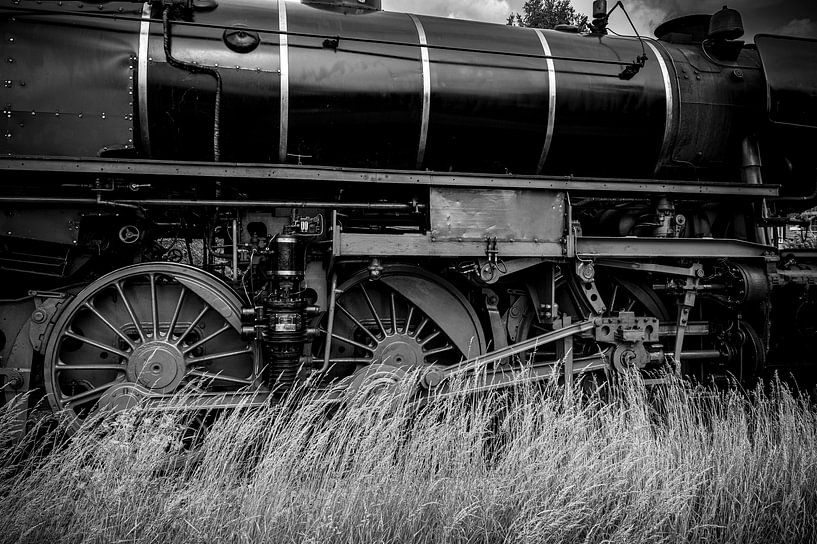 Steam train detail showing the big wheels by Sjoerd van der Wal Photography