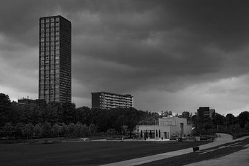 Tilburg, West Point, Spoorpark, T-House, Black White by Rudy Tunderman