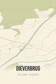 Alte Landkarte von Dieverbrug (Drenthe) von Ortsdrucke