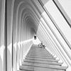 Photo noir et blanc vélo et lignes Liège-Guillemins sur Jochem Oomen