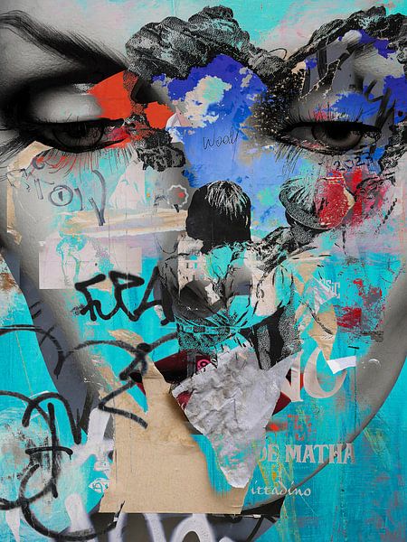 The face with graffiti par Gabi Hampe