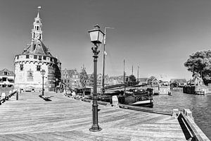 Hoorn Nord-Holland Niederlande Hafen Schwarz und Weiß