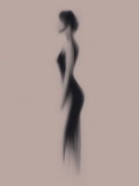 Minimalistische Silhouettenkunst mit weiblichen Formen von Thea