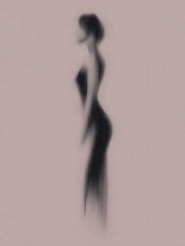Art minimaliste des silhouettes féminines