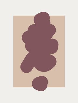 Bright - organische vorm in cloud, pink and mauve