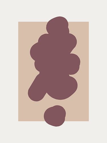 Bright - organische vorm in cloud, pink and mauve van Daan Bakker