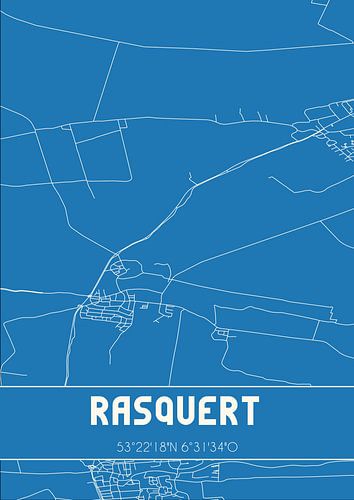 Blaupause | Karte | Rasquert (Groningen)