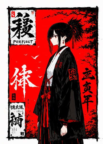 Anime Samurai Girl Japan von Ruzerin
