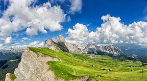 Seceda der Geisler Gruppe in den Dolomiten