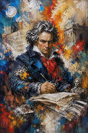 Ludwig Van Beethoven schilderij. van Johannes