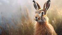 A Hare in Morning Dew