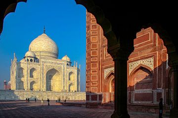 Taj Mahal an einem frühen Morgen