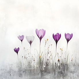 Krokus in de lente van Heike Hultsch