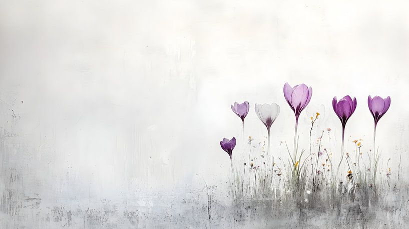 Krokus in de lente van Heike Hultsch