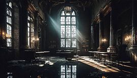 Lost Place groot gebouw van binnenuit