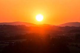 Zonsondergang in het Mühlviertel van Rudolf Brandstätter