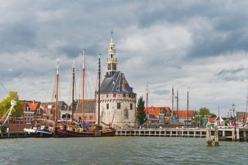 The Hoofdtoren of Hoorn seen from the water by MMFoto